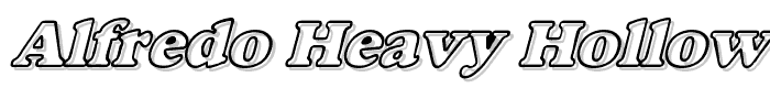 Alfredo Heavy Hollow Wide Bold Italic font